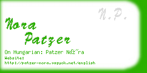 nora patzer business card